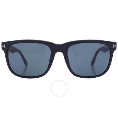 Tom Ford Stephenson Dark Teal Square Men's Sunglasses Ft0775 02n 56 In Black / Dark / Teal