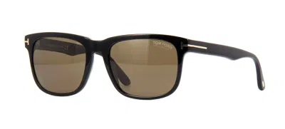 Pre-owned Tom Ford Stephenson Ft 0775 Shiny Black/brown Polarised (01h) Sunglasses