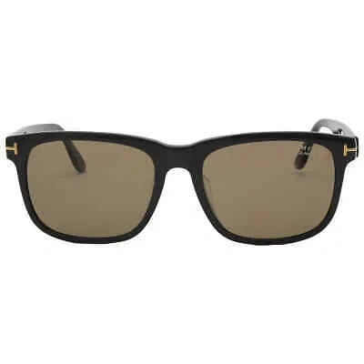Pre-owned Tom Ford Stephenson Polarized Brown Square Men's Sunglasses Ft0775 01h 56