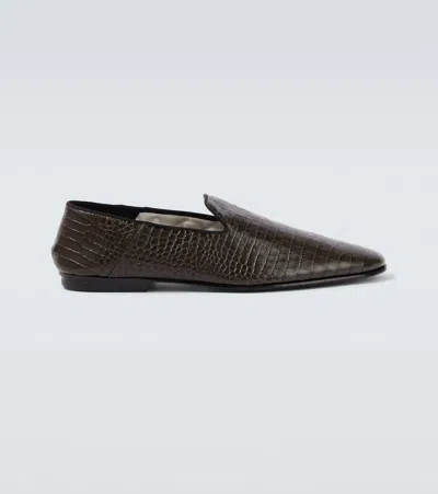Tom Ford Steven Croc-effect Leather Loafers In Multi