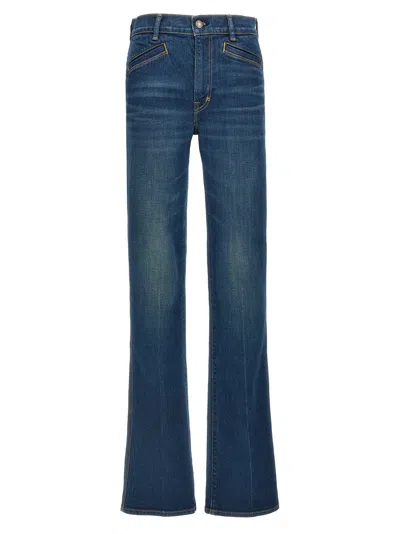 Tom Ford Blue Stone Washed Denim Flare Jeans