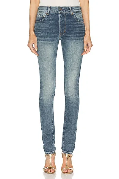 Tom Ford Stone Washed Skinny In Light Mid Blue