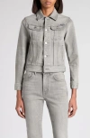Tom Ford Stonewashed Comfort Denim Trucker Jacket In Gray