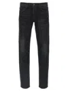 Tom Ford Stonewashed Five-pocket Jeans In Black