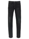 Tom Ford Stonewashed Five-pocket Jeans In Black