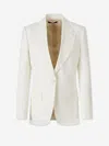 Tom Ford Tailored White Jacket With Sharp Lapels In White