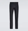 Tom Ford Straight Cotton Pants In Blue