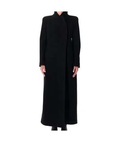 Tom Ford Straight Hem Long Coat In Black