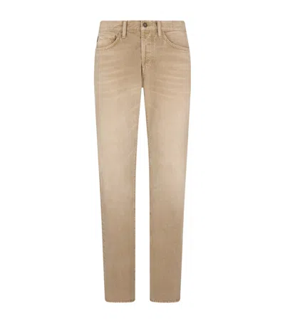 Tom Ford Straight Jeans In Brown