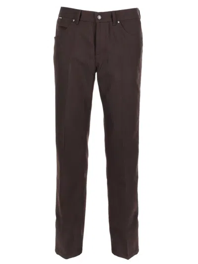 Tom Ford Straight-leg Casual Pants With Five-pocket Styling In Brown