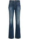 Tom Ford Dark Blue Flared High Rise Jeans