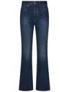 Tom Ford Dark Blue Flared High Rise Jeans In Blue