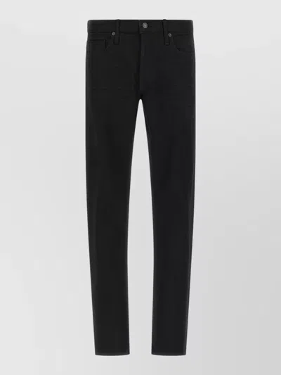 Tom Ford Straight Leg Denim Trousers Five Pocket Design In Black