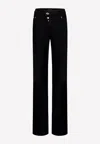 Tom Ford High-rise Straight-leg Jeans In Black