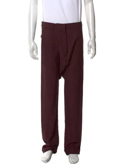 Pre-owned Tom Ford Straight Leg Pants In Burgundy