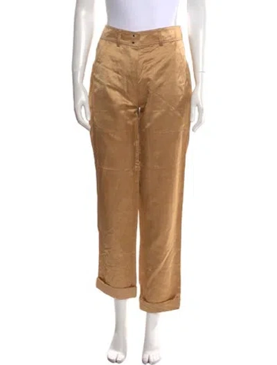 Pre-owned Tom Ford Straight Leg Pants In Gold