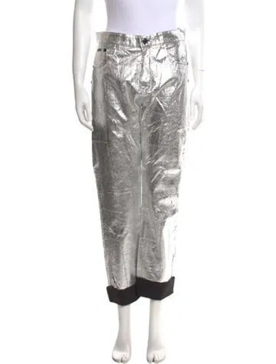 Pre-owned Tom Ford Straight Leg Pants In Silver