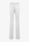 Tom Ford Tailored Trousers With Front Crease And Pockets In White