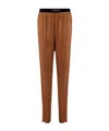 Tom Ford Straight-leg Silk-blend Trousers In Brown
