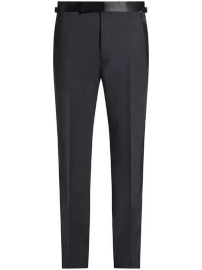 Tom Ford Straight-leg Tailored Trousers In 黑色
