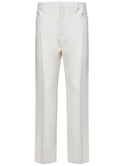 Tom Ford Straight Leg Tailored Trousers In White