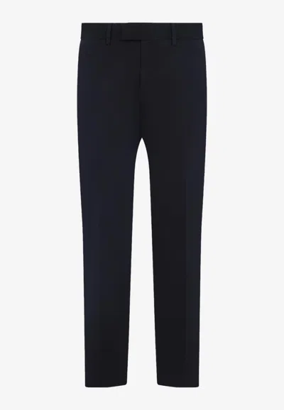 Tom Ford Straight-leg Twill Pants In Black