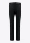 Tom Ford Straight-leg Wool Blend Pants In Animal Print