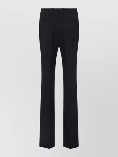 Tom Ford Straight Tailored Trousers Belt Loops Buttons In Black