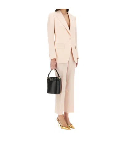 Tom Ford Straight Tailored Trousers In Pink