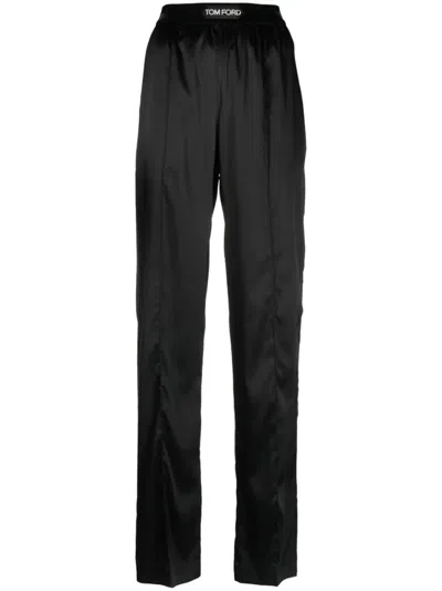TOM FORD STRAIGHT TROUSERS WITH PATCH