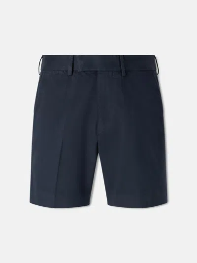 Tom Ford Straight-leg Brushed Cotton-drill Shorts In Blue