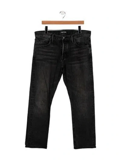 Pre-owned Tom Ford Straight-leg Jeans In Black