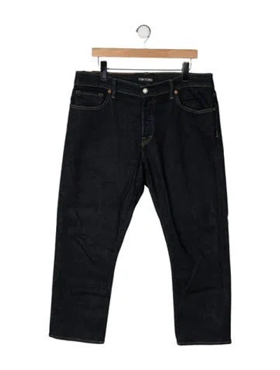 Pre-owned Tom Ford Straight-leg Jeans In Black