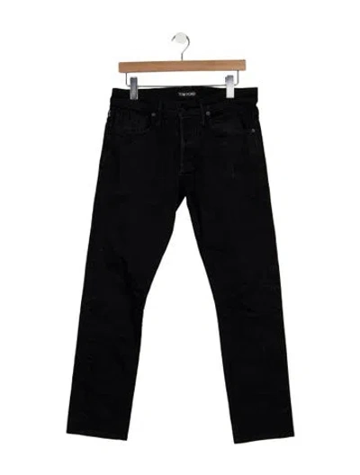 Pre-owned Tom Ford Straight-leg Jeans In Black