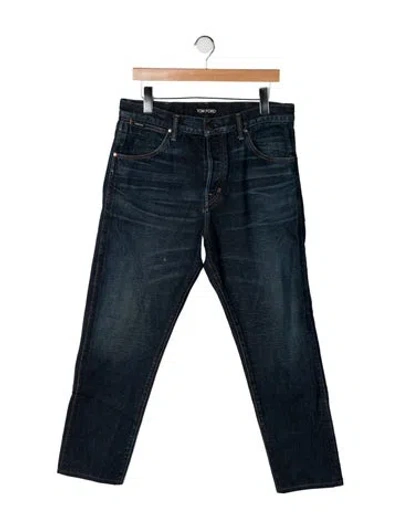 Pre-owned Tom Ford Straight-leg Jeans In Black