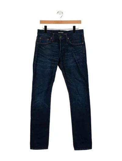 Pre-owned Tom Ford Straight-leg Jeans In Blue