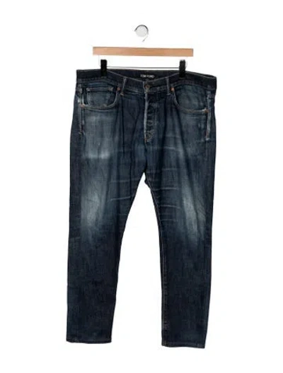 Pre-owned Tom Ford Straight-leg Jeans In Blue