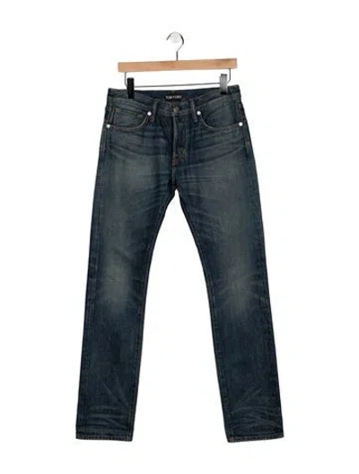 Pre-owned Tom Ford Straight-leg Jeans In Blue
