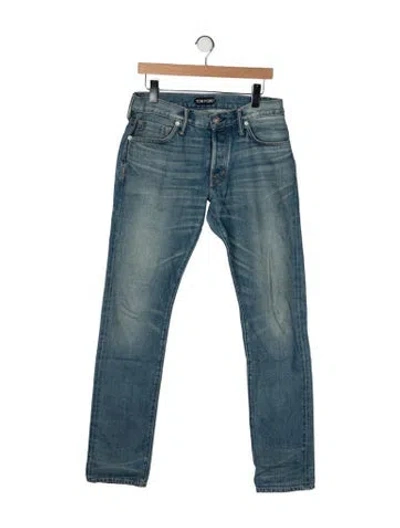 Pre-owned Tom Ford Straight-leg Jeans In Blue
