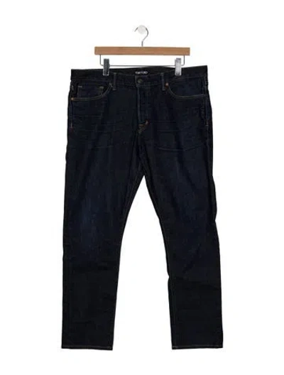 Pre-owned Tom Ford Straight-leg Jeans In Blue