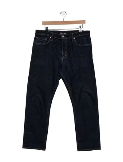 Pre-owned Tom Ford Straight-leg Jeans In Blue