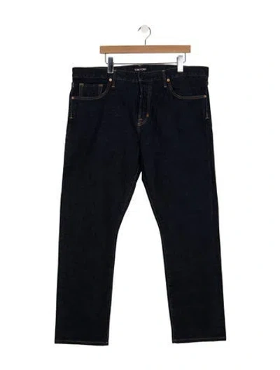Pre-owned Tom Ford Straight-leg Jeans In Blue