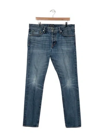 Pre-owned Tom Ford Straight-leg Jeans In Blue