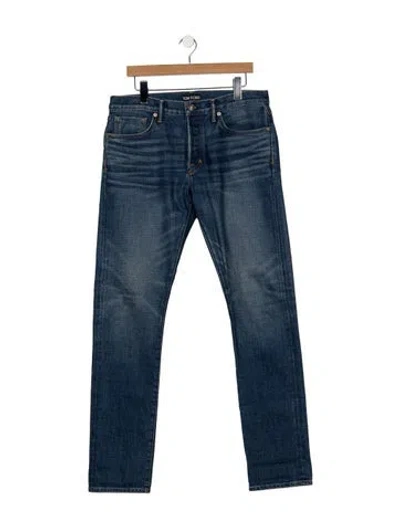 Pre-owned Tom Ford Straight-leg Jeans In Blue