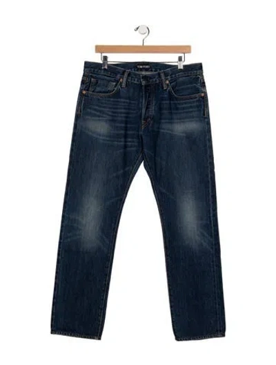 Pre-owned Tom Ford Straight-leg Jeans In Blue