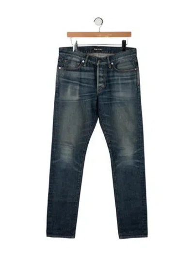 Pre-owned Tom Ford Straight-leg Jeans In Blue