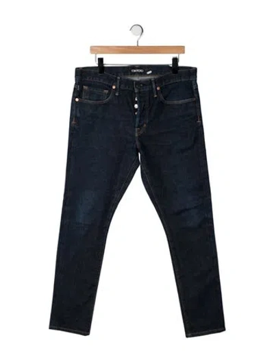 Pre-owned Tom Ford Straight-leg Jeans In Blue