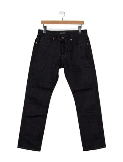 Pre-owned Tom Ford Straight-leg Jeans In Blue