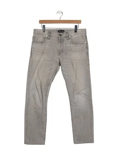 Pre-owned Tom Ford Straight-leg Jeans In Gray