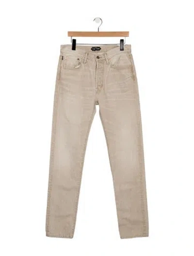 Pre-owned Tom Ford Straight-leg Jeans In Grey